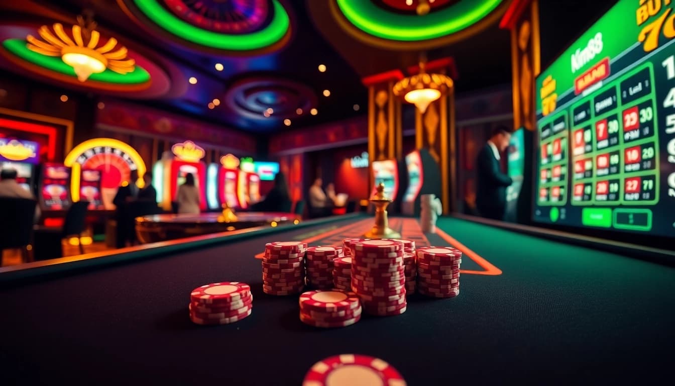 Experience the thrill of the kim88 game at a luxurious online casino setup.
