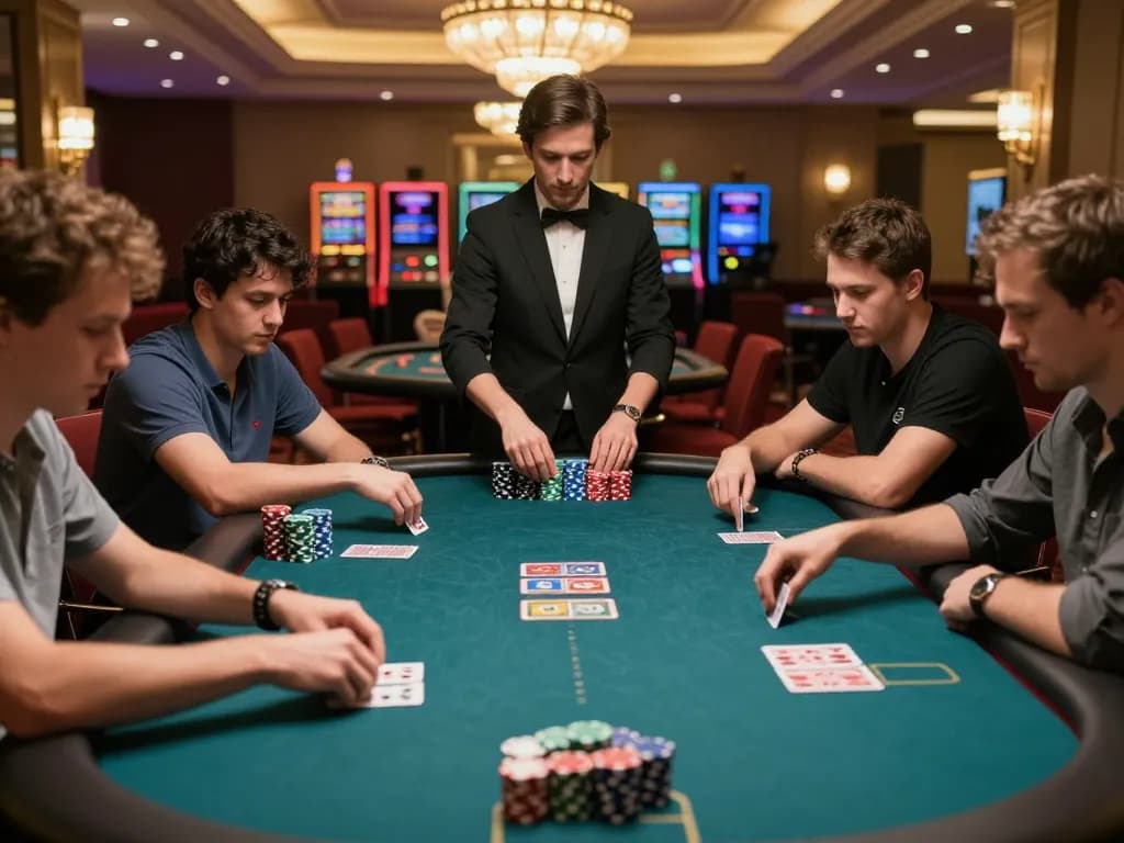 Players strategizing in a high-stakes poker game at cm88-bet casino