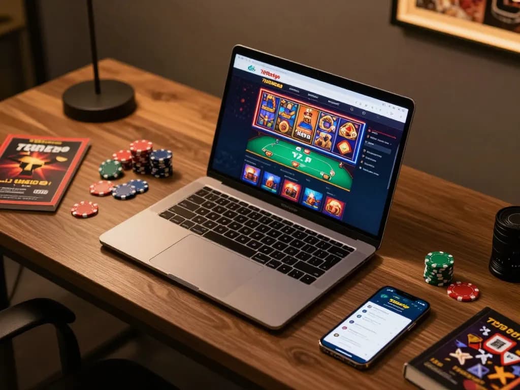 Player engaging with the online 789betgo casino app on a laptop, showcasing immersive gaming experience.