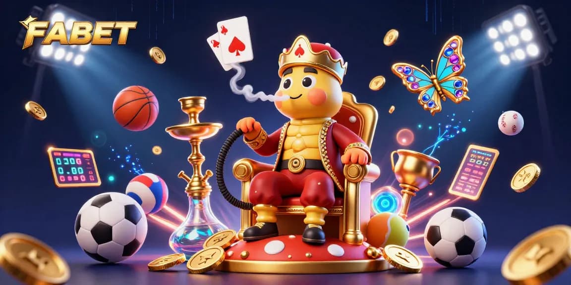 Play thrilling games at FABET, featuring a spirited caterpillar in a Turkish sultan outfit with casino games.