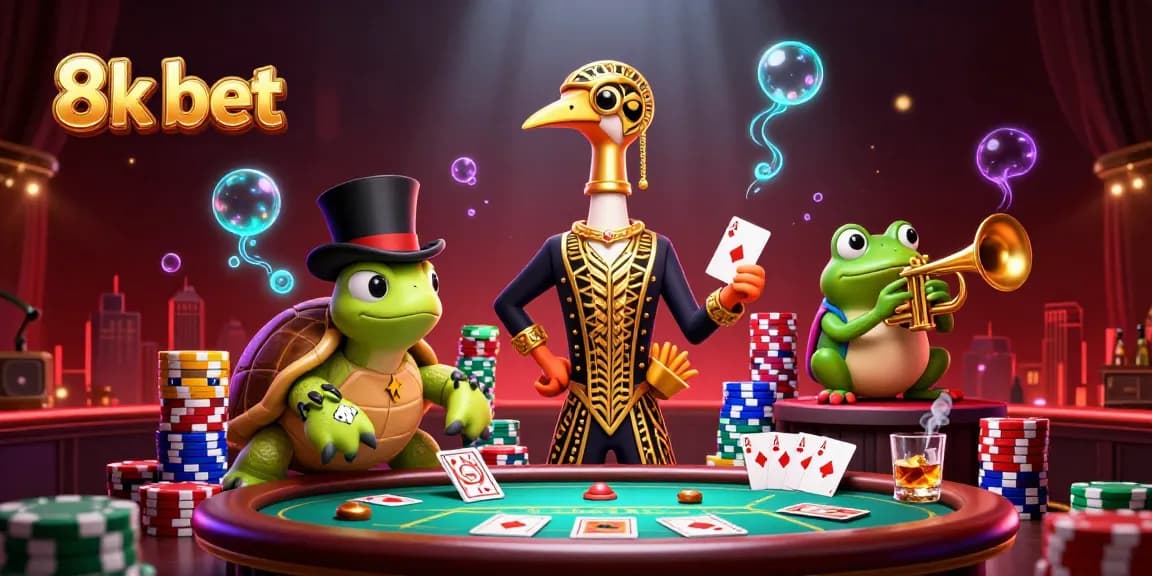 Experience 8k bet excitement at a lavish speakeasy with poker and vibrant characters.