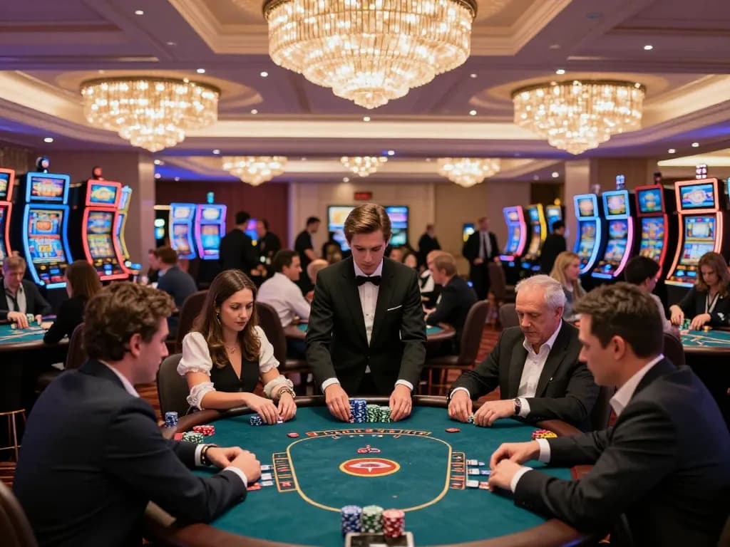 Players enjoying high-stakes poker at 23WIN casino, showcasing an exciting and sophisticated gaming experience.