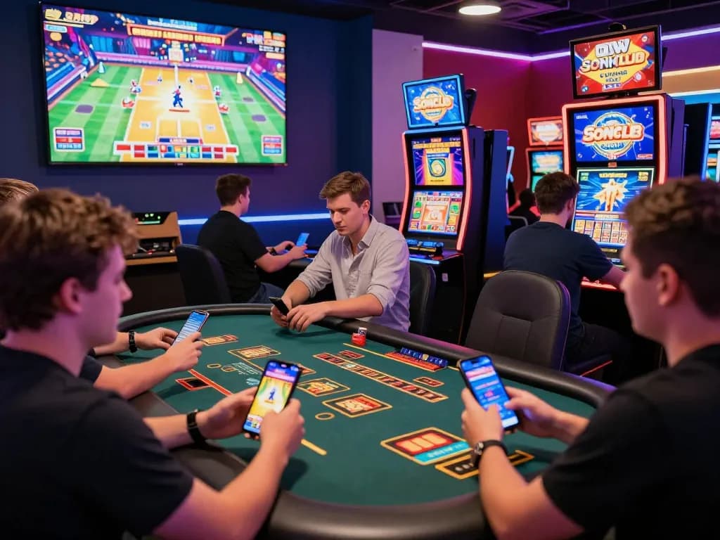 Exciting gaming scene featuring Sonclub app players enjoying vibrant online casino games.