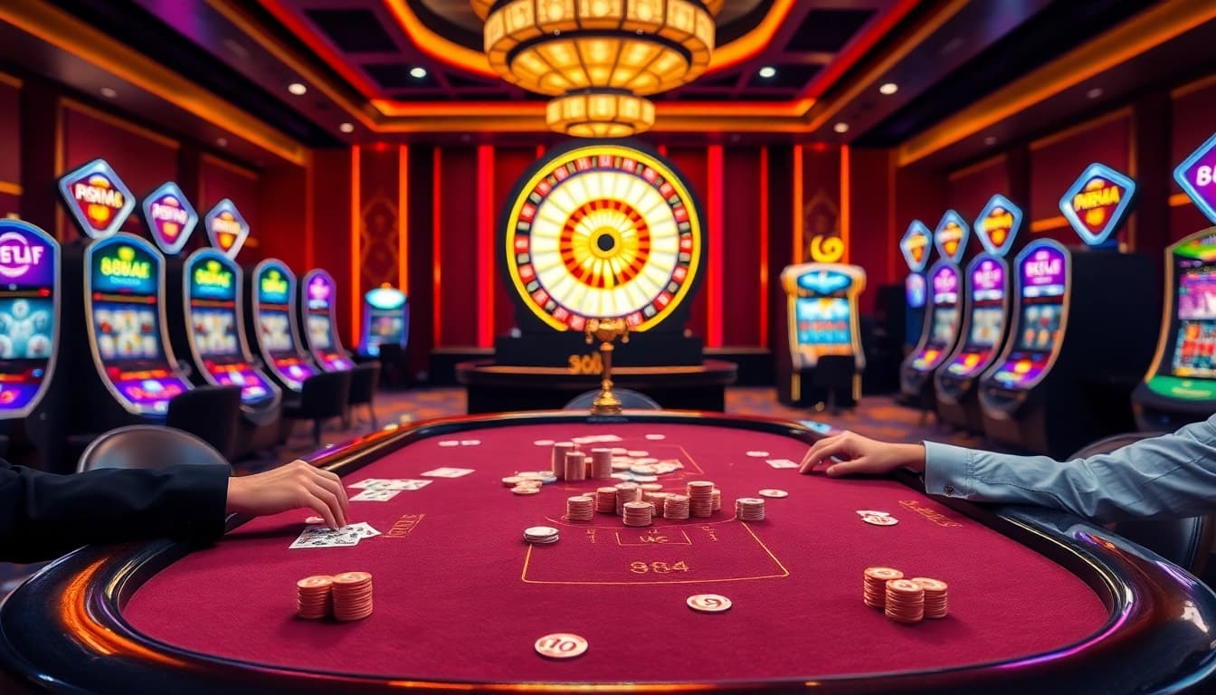 Experience the thrill of 88AA gaming with vibrant casino visuals and high-stakes action.