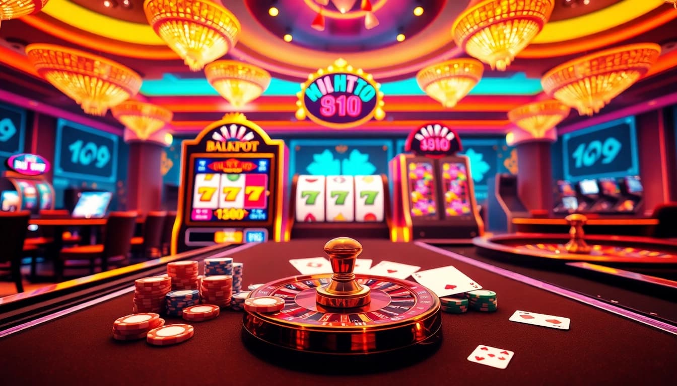 Experience the thrill of nổ hủ 90 slot games with vibrant casino visuals.