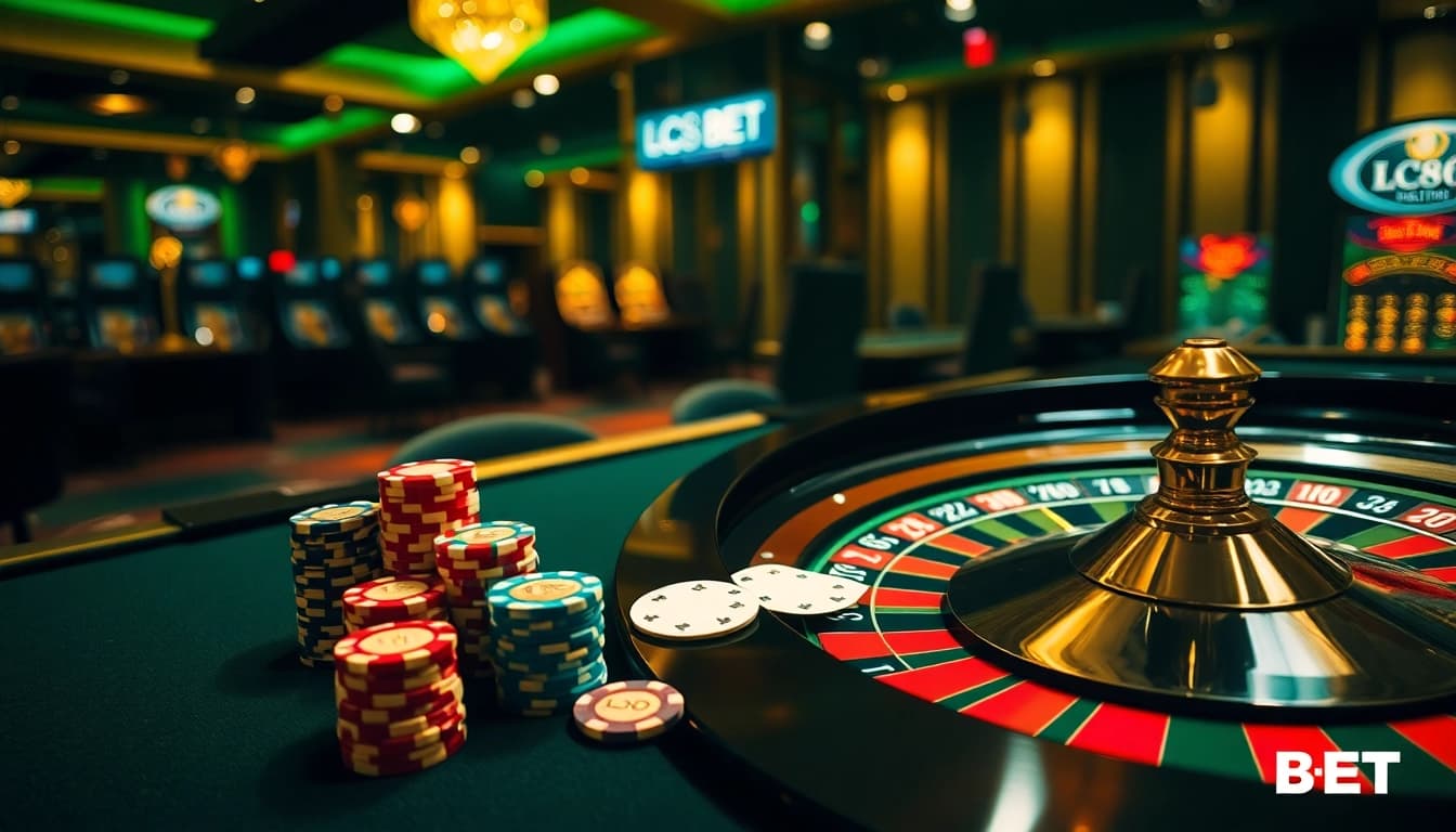 Experience thrilling moments while playing LC88 BET at an upscale casino table.