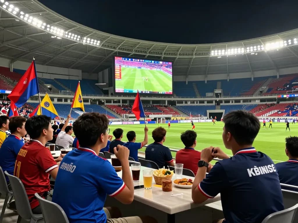 Exciting kèo bóng da88 sports betting scene with fans cheering during a football match.