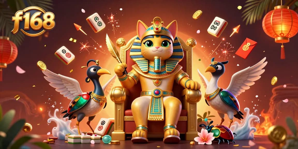 Experience the exciting world of f168 online gaming with vibrant characters and rich casino elements.