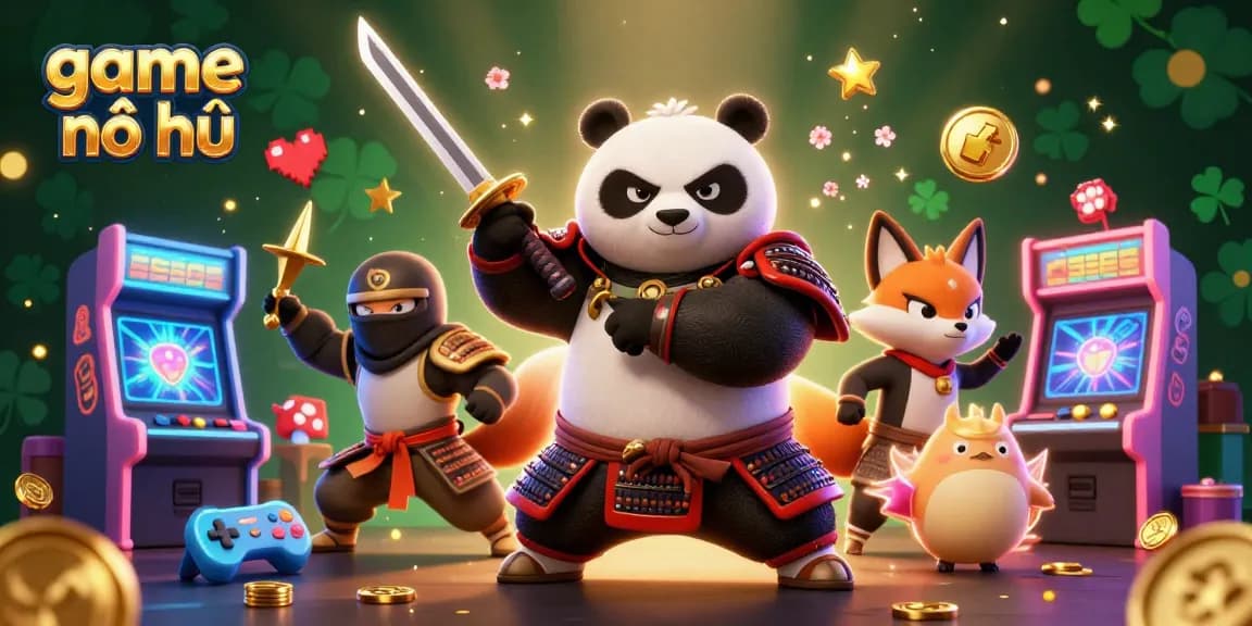 Engage in the thrilling world of game nổ hũ with dynamic characters and vibrant casino elements.