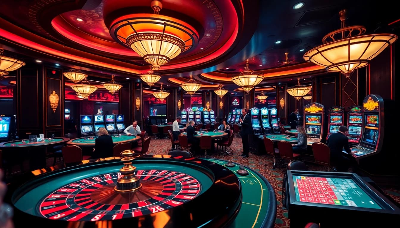 Experience the thrill of AF88 game with vibrant casino visuals showcasing excitement and luxury.