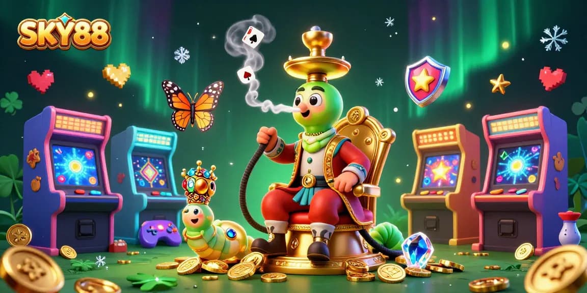 Experience thrilling gameplay at SKY88 with vibrant 3D casino visuals showcasing engaging gaming elements.