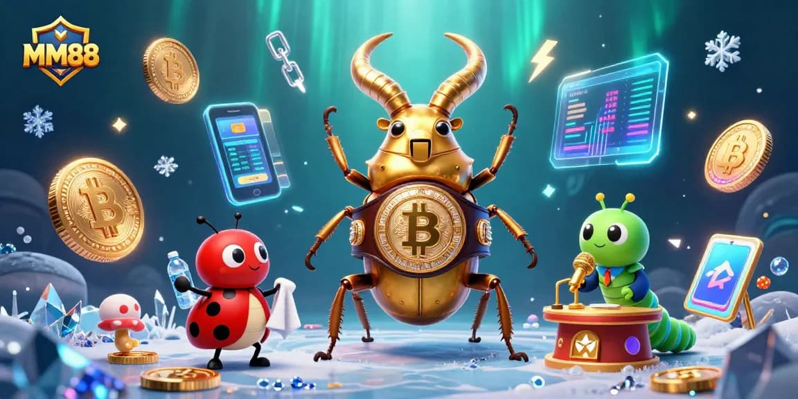 Engage in thrilling MM88 gaming action with dynamic 3D characters and vibrant casino elements.