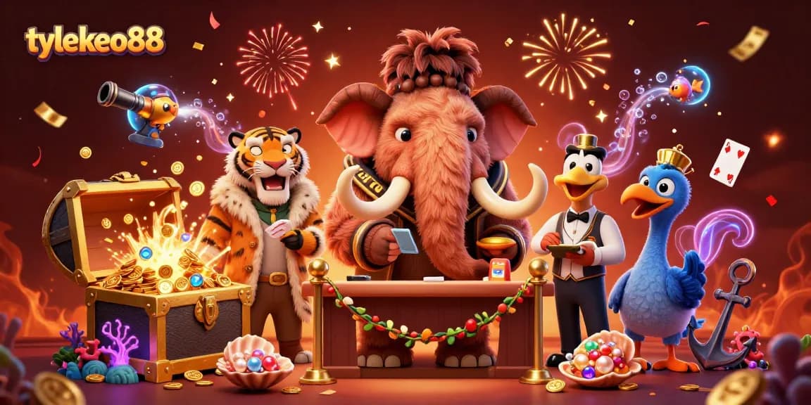 Experience the vibrant world of tylekeo88 with 3D characters embracing the excitement of casino gaming.
