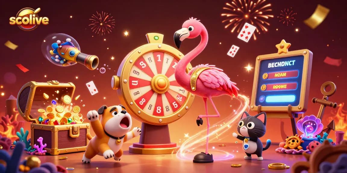 Engage with socolive in this colorful 3D scene, showcasing thrilling action with exciting game elements.