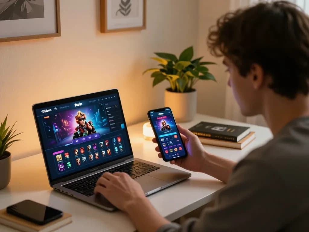 Engaging in winning strategies on the 11win casino app in a stylish home environment.