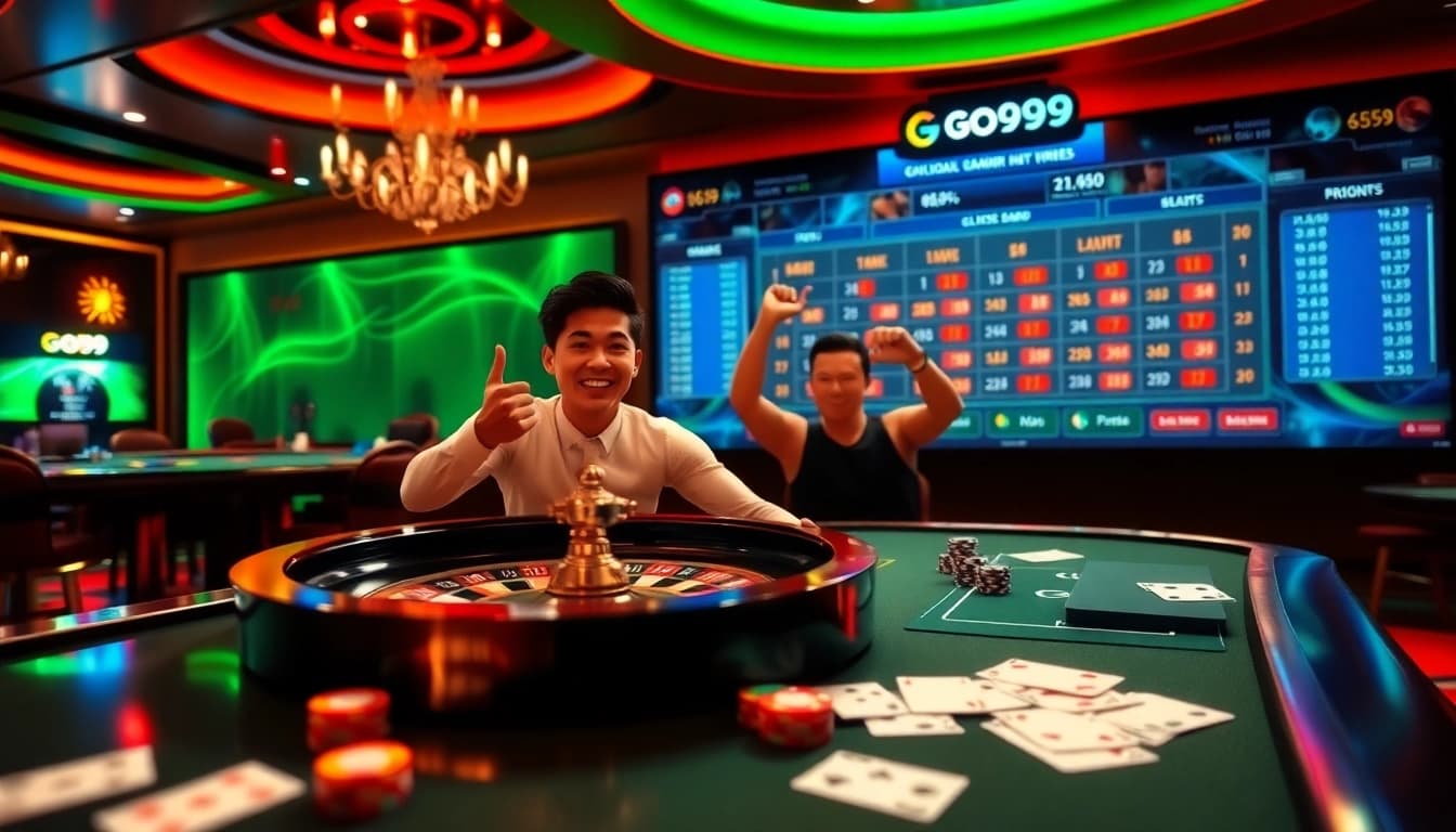 Experience the excitement of winning at Go99 with dynamic casino visuals and interactive gameplay.