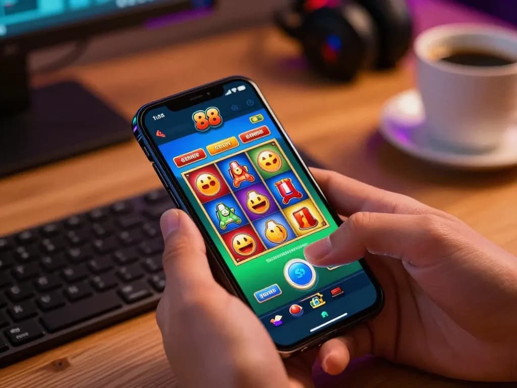 Engaging gameplay on a slot88 app showcasing a winning spin and colorful reels.