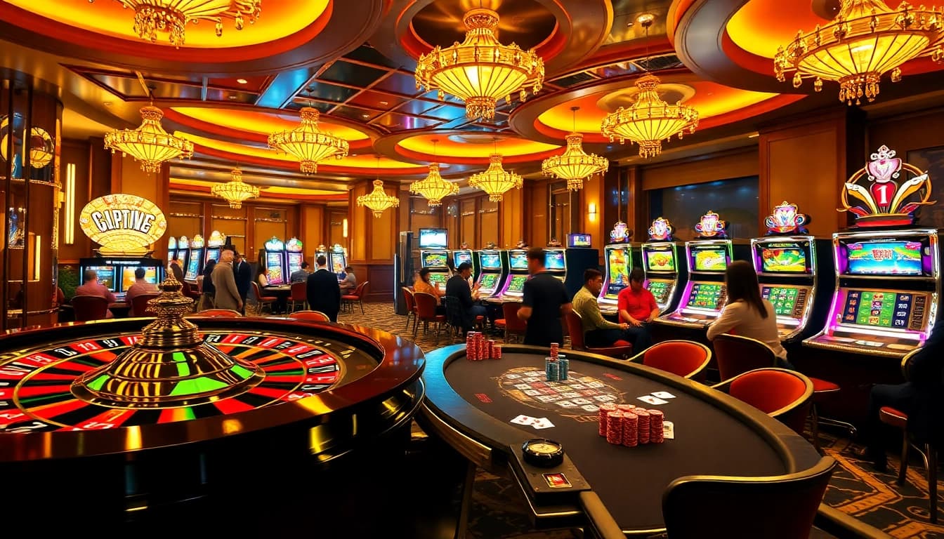 Experience the thrill of the bdtk66 blog with vibrant casino visuals showcasing poker, roulette, and slot machines.