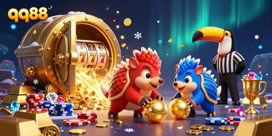 Join the exciting action at qq88, where rival pangolins compete among golden riches and slots.
