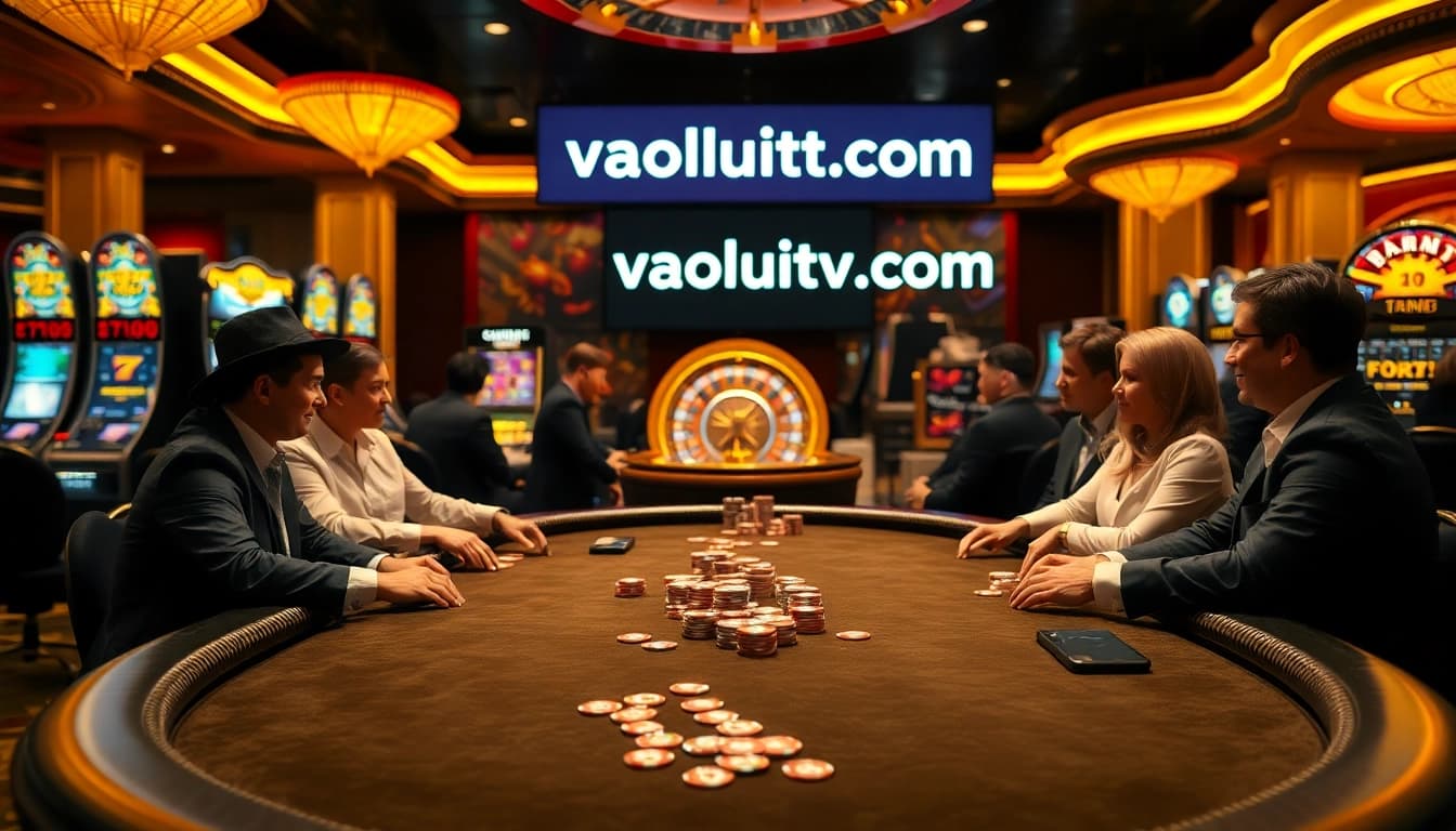 Experience thrilling gambling action at vaoluoitv com with vibrant casino tables and exciting gameplay.