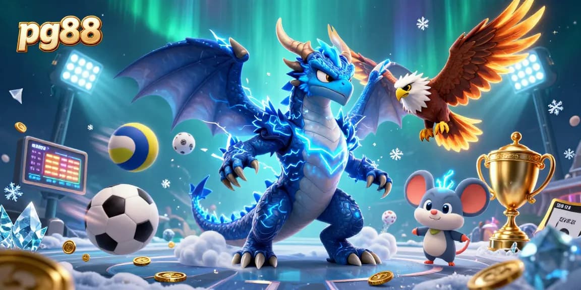 Join the excitement at pg88 with a vibrant scene of animated characters engaged in thrilling sports betting.