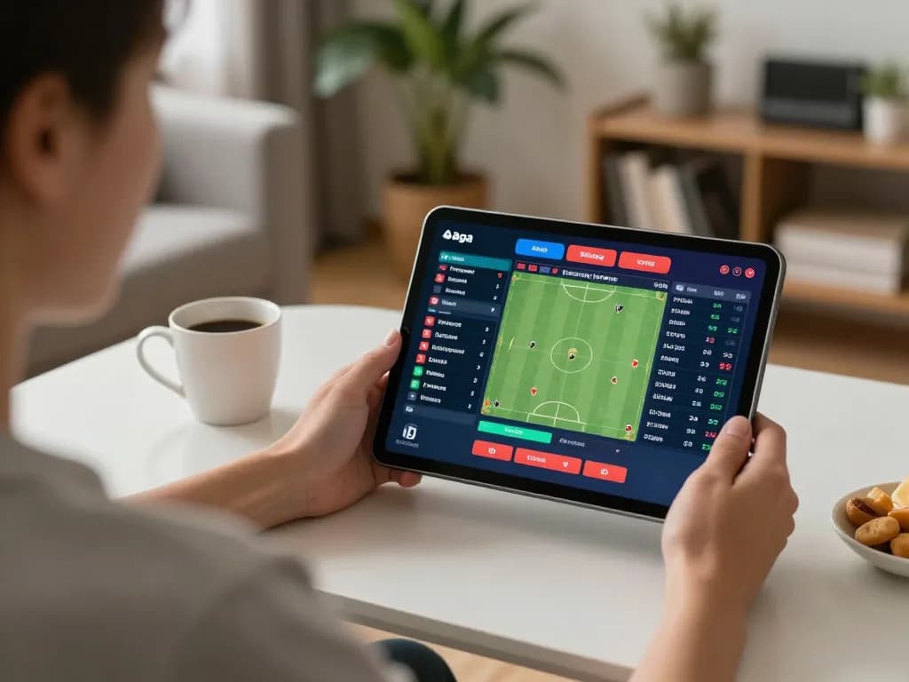 Daga live betting interface displayed on tablet during strategic online gaming session
