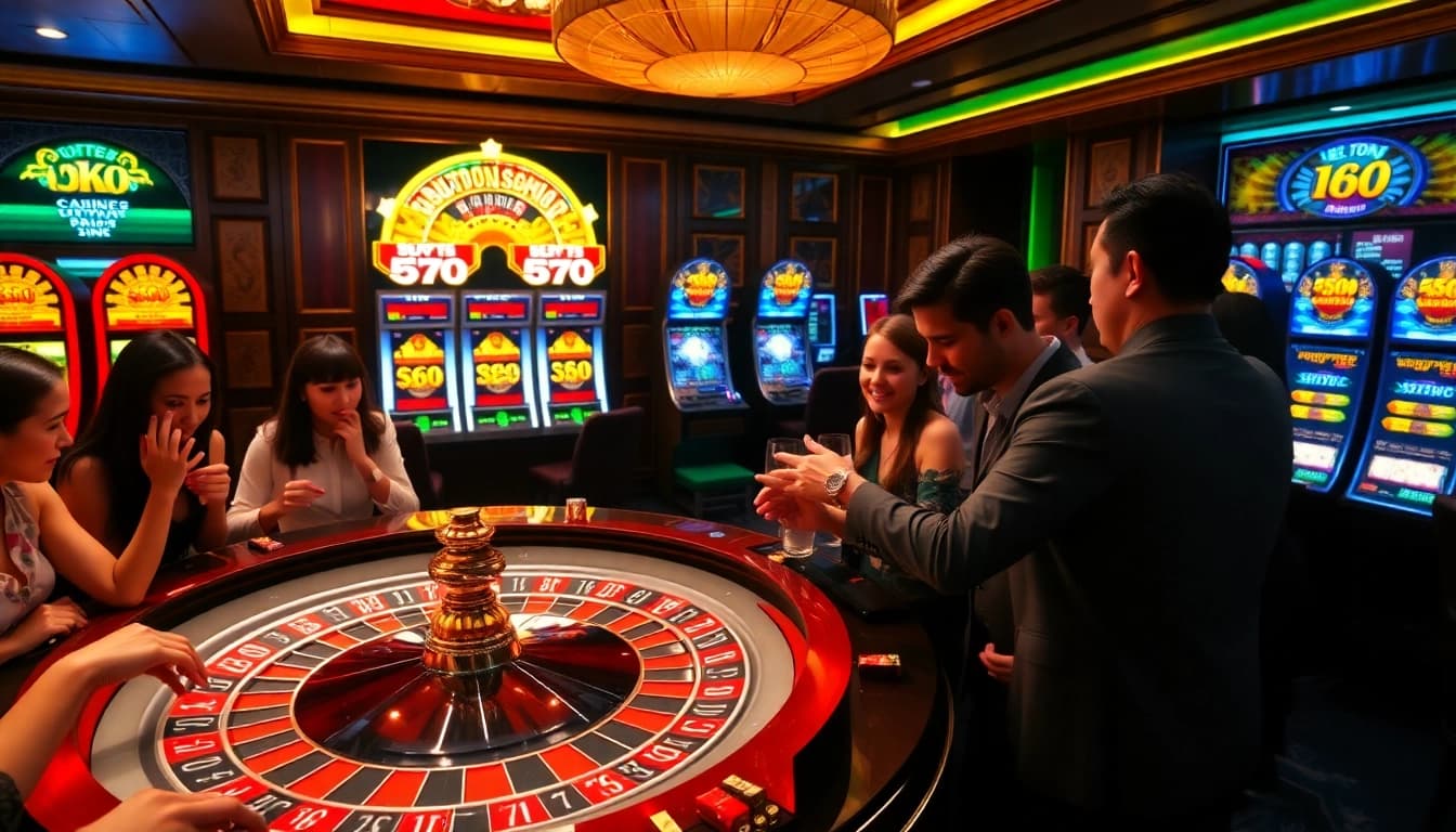 Experience thrilling gaming action at https://188v.today/ with vibrant casino visuals and luxury gaming tables.