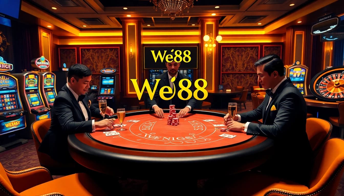 Experience the excitement of We88 with engaging poker and vibrant casino atmosphere.
