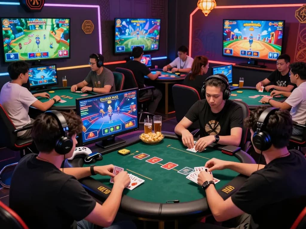 Players enjoying Game bài at an online platform, showcasing vibrant gameplay and diverse participants.