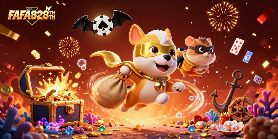 Win big with FAFA828TH in this vibrant 3D casino adventure with superhero characters!