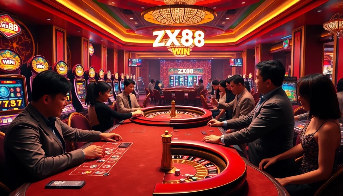 Experience the thrill of winning at ZX88 WIN's exclusive casino gaming tables.