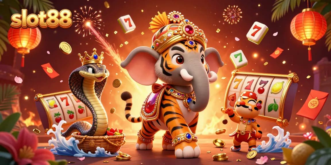 Experience thrilling gameplay with slot88 in this vibrant, dynamic online casino setting.