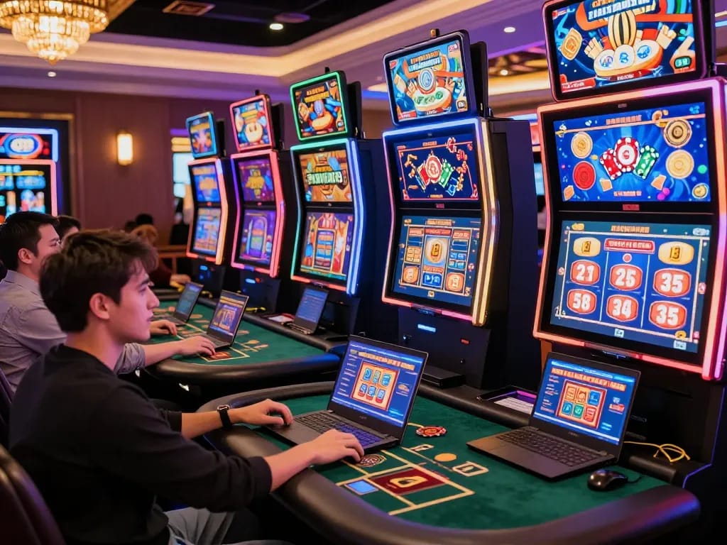 MM88 online casino gaming scene with players engaged in excitement.