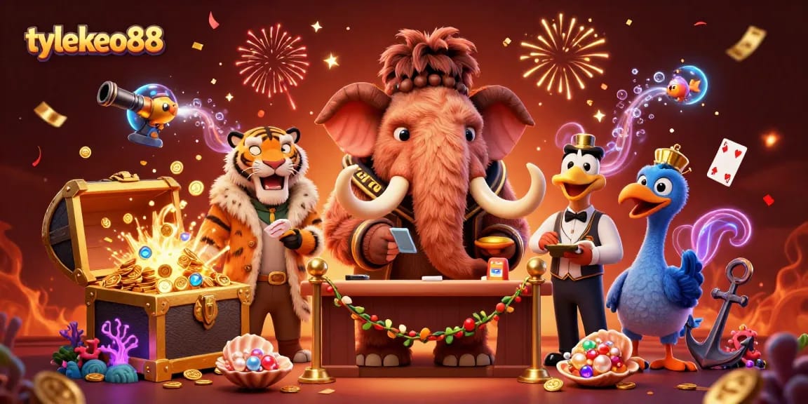 Experience the vibrant world of tylekeo88 with 3D characters embracing the excitement of casino gaming.