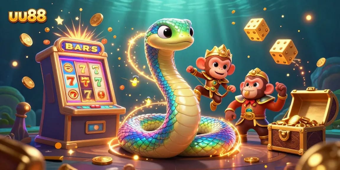 Experience exciting gaming at uu88 with vibrant illustrations of jackpots and captivating characters.