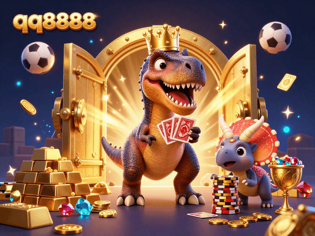 Engage in thrilling sports betting with qq8888 in a vibrant 3D scene filled with excitement.
