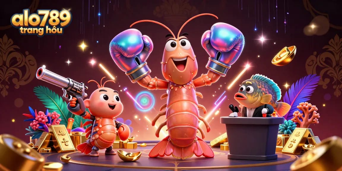A vibrant and dynamic illustration depicting unique characters representing alo789 trang chủ in an exciting cockfighting scene.