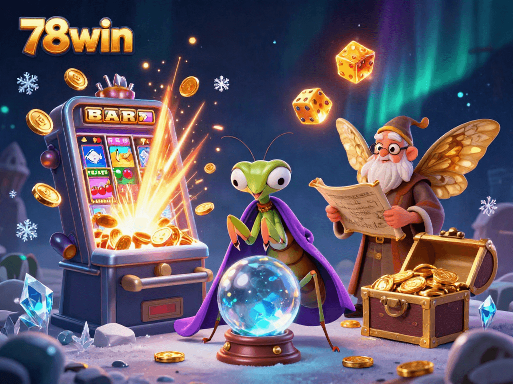 Engage with vibrant casino action at 78win featuring a mystical fortune teller and a jackpot explosion.