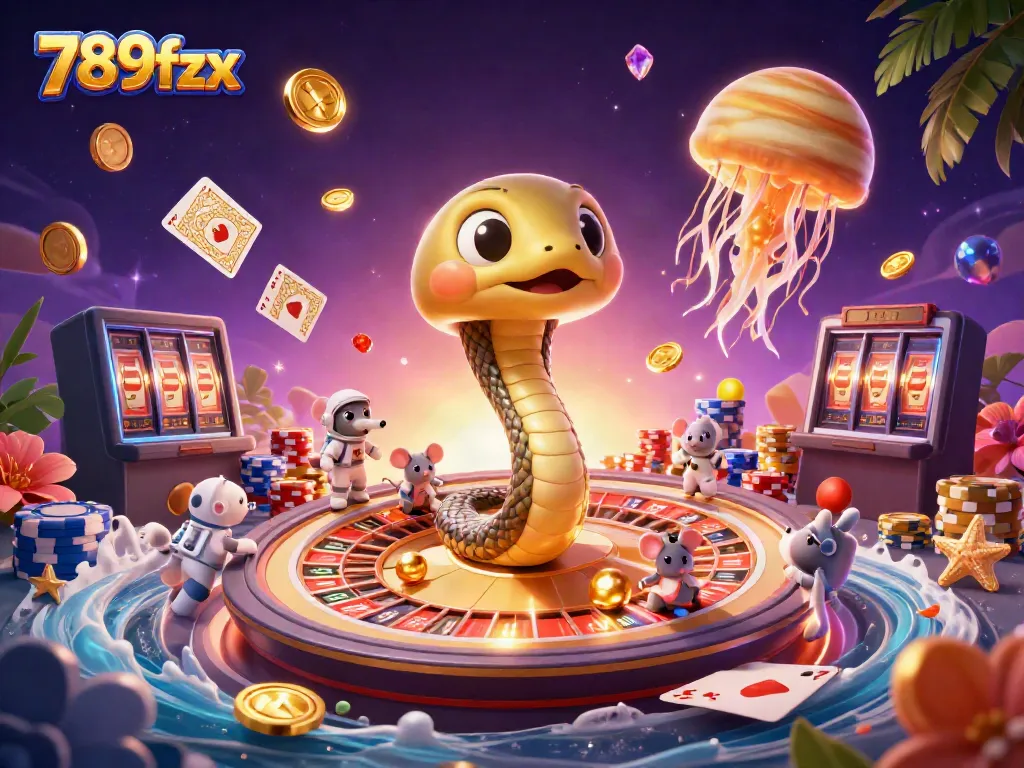 Betting on the rings of the 789fzx planet with astronaut mice and a cosmic dealer, in a vibrant casino scene.
