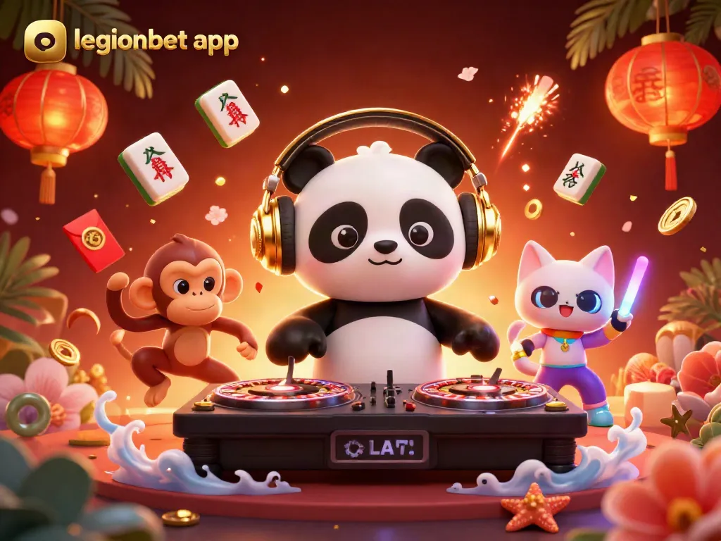 Experience the legionbet app in an immersive gaming atmosphere with vibrant casino elements.