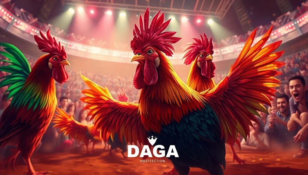 Experience the excitement of live cockfighting at dagawin.live, showcasing thrilling competitions and vibrant energy.