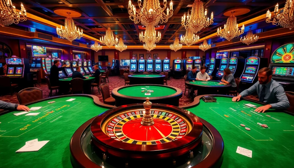 Experience strategic play at SODO Casino with vibrant gaming tables and exciting slot machines.