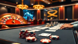 Experience the thrill of Game bài 8KBET with intense gameplay and vibrant casino ambiance.