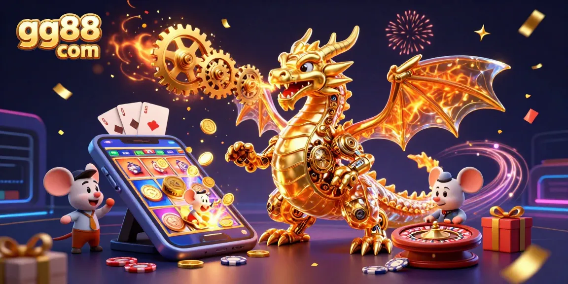 Experience thrilling moments at gg88 com with vibrant 3D casino elements and characters.
